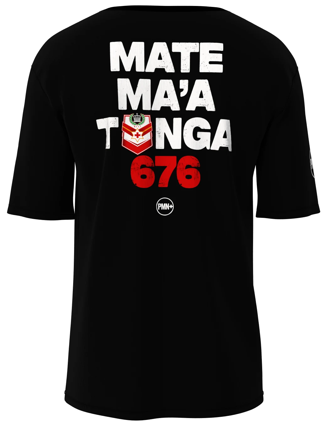 Mate Ma'a Tonga 676 tee in black, back print