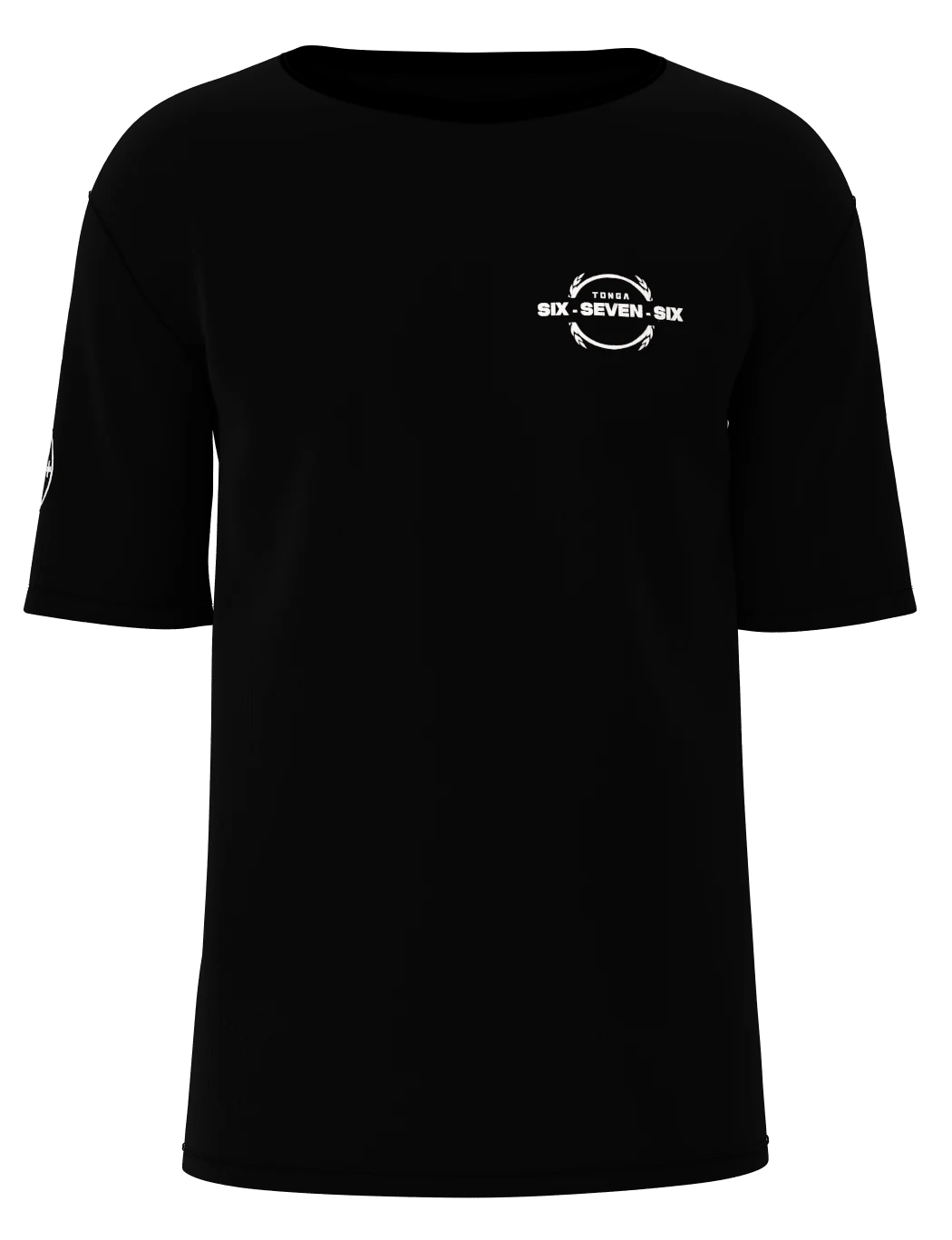Mate Ma'a Tonga 676 Tee in black, front view