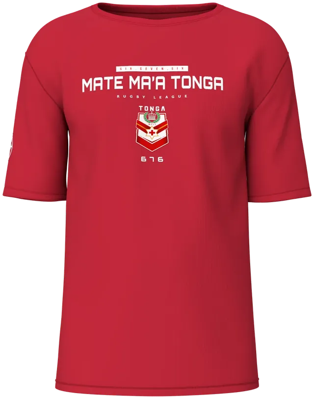 Mate Ma'a Tonga Player Tee in red
