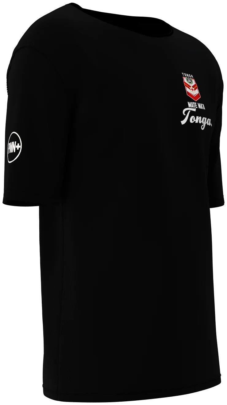 Mate Ma'a Tonga RLWC26 Tee in black, front right view