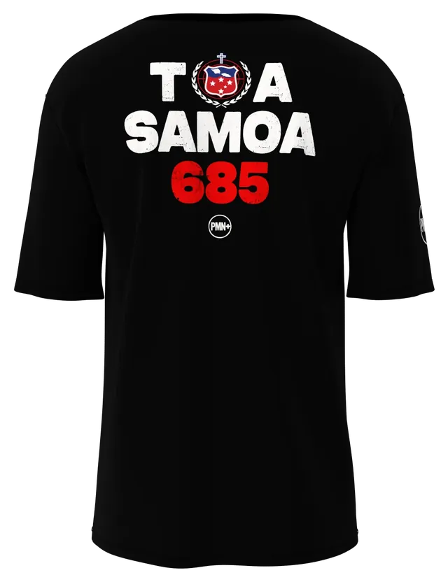 Toa Samoa 685 tee in black, back print