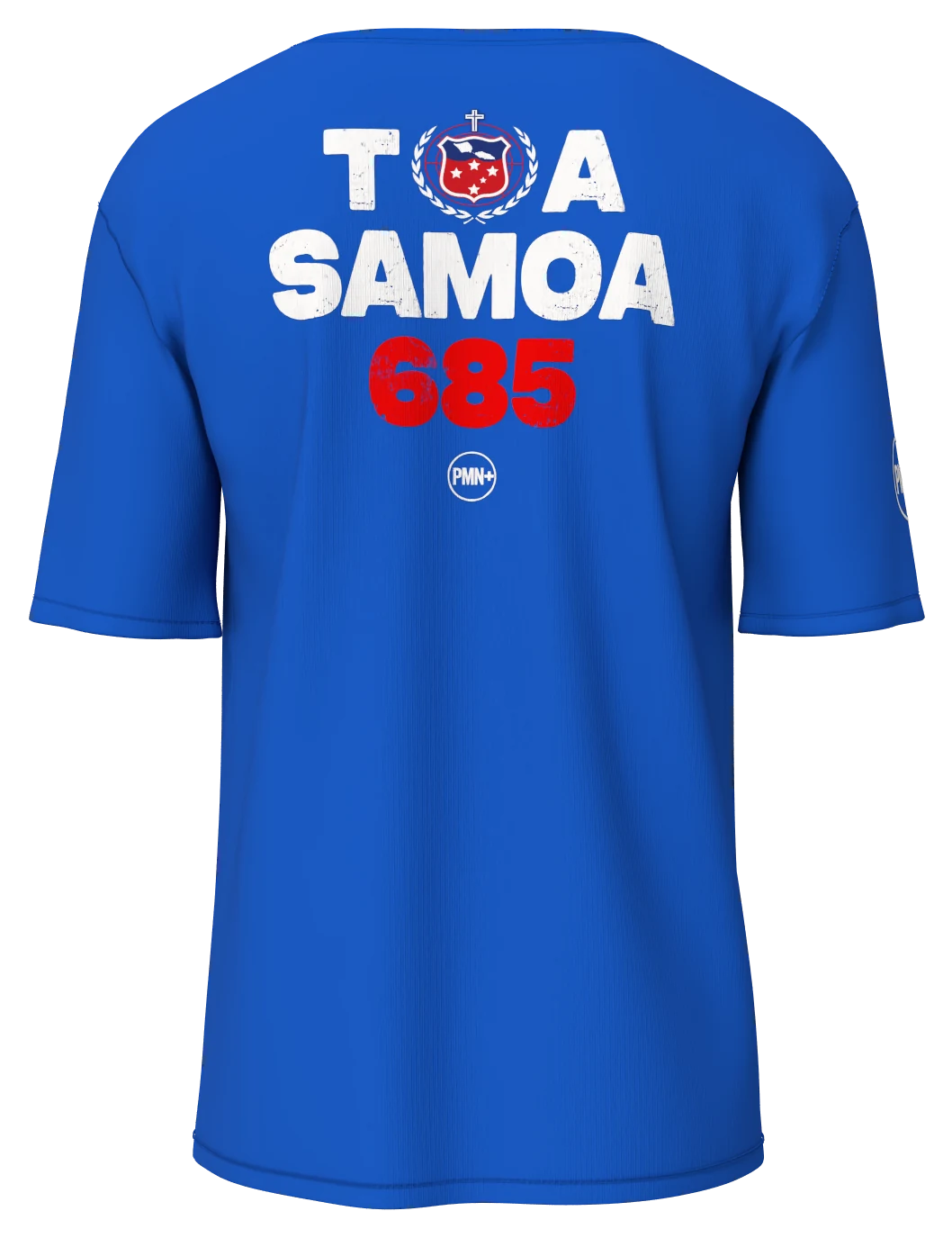Toa Samoa 685 Tee in royal blue, back view
