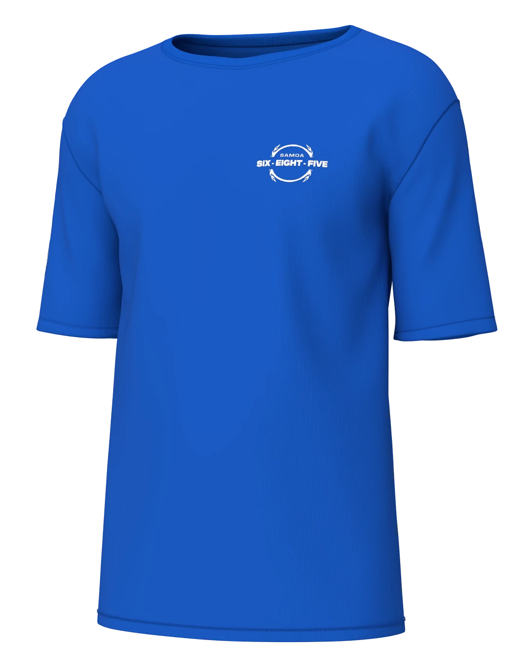 Toa Samoa 685 Tee in royal blue, front left view