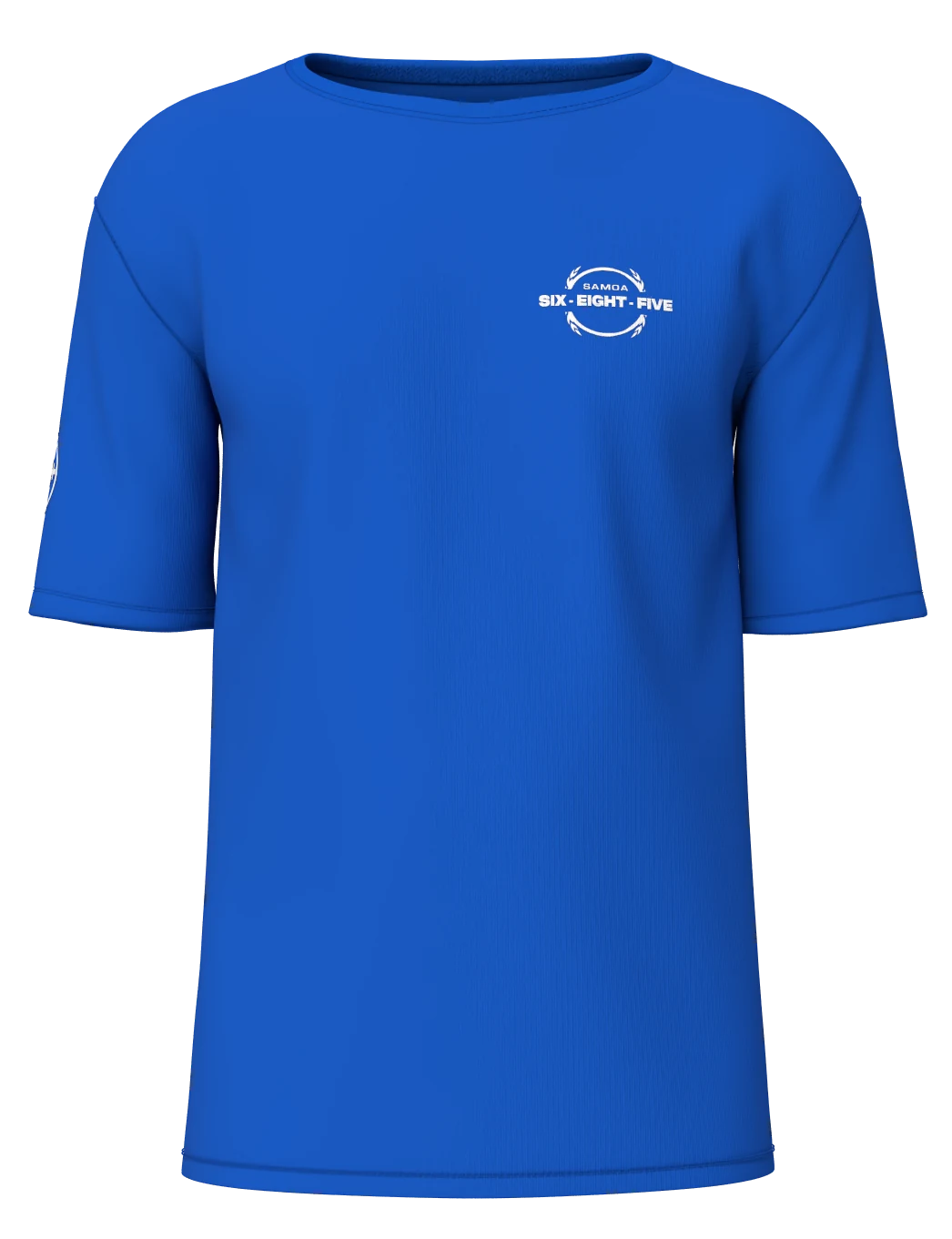 Toa Samoa 685 Tee in royal blue, front view