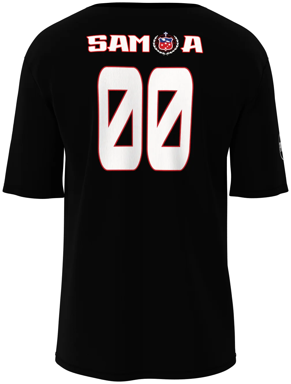 Toa Samoa Player Tee in black, back view