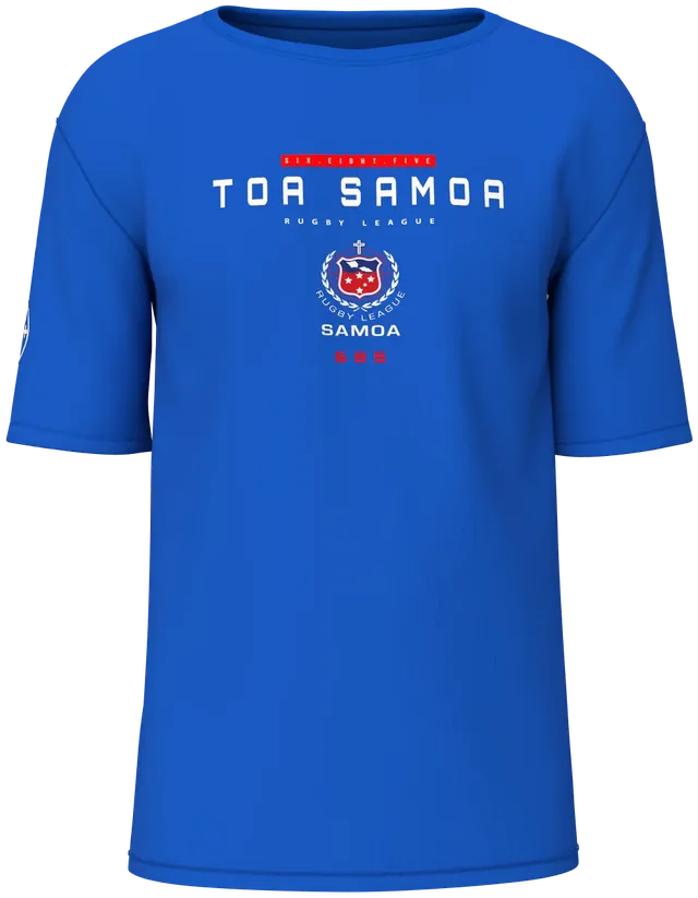 Toa Samoa Player Tee in royal blue