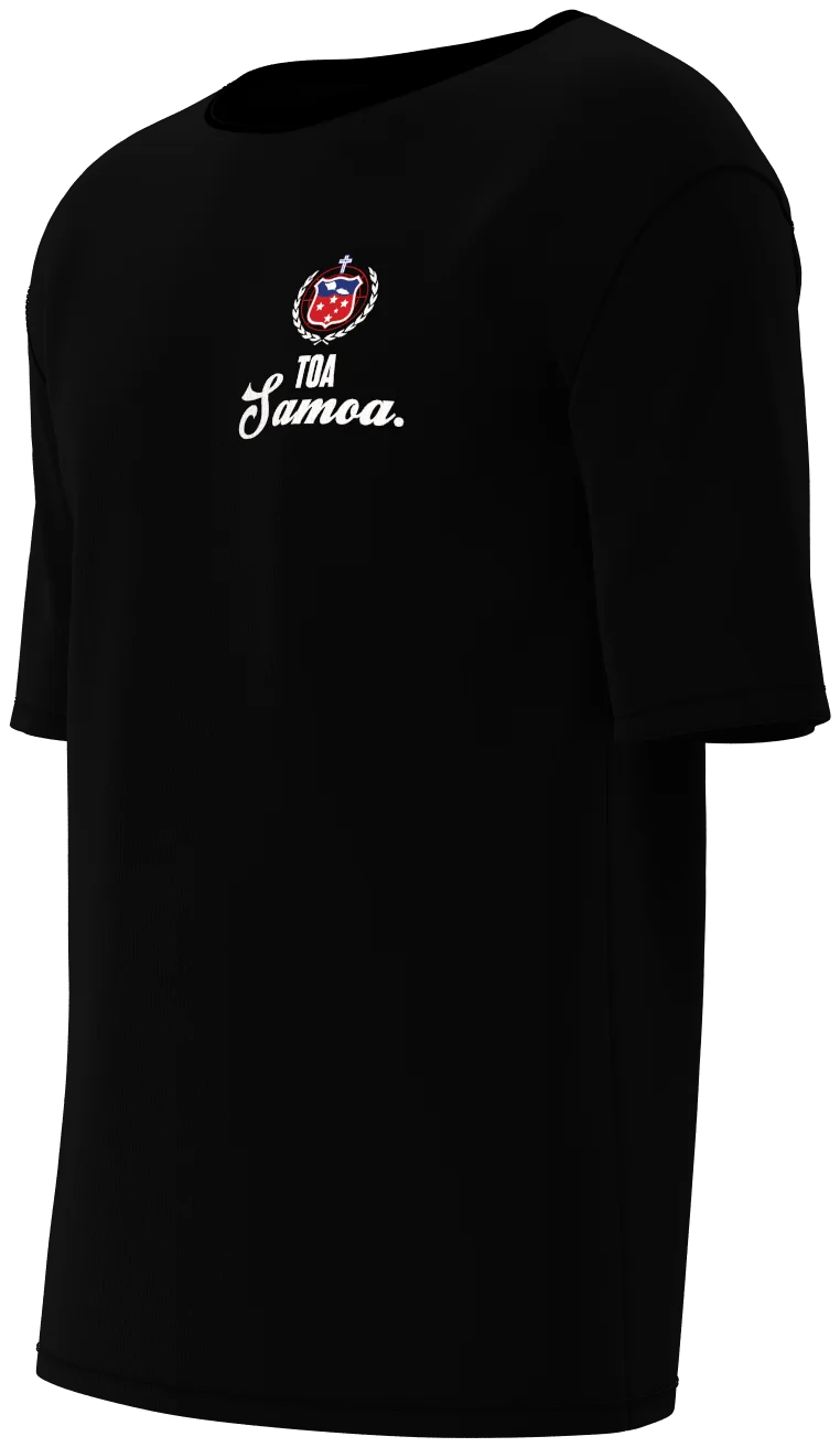 Toa Samoa RLWC26 Tee in black, front left view