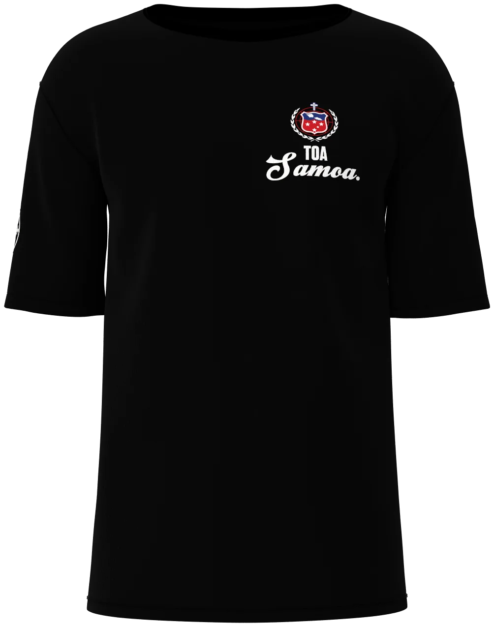 Toa Samoa RLWC26 Tee in black, front view